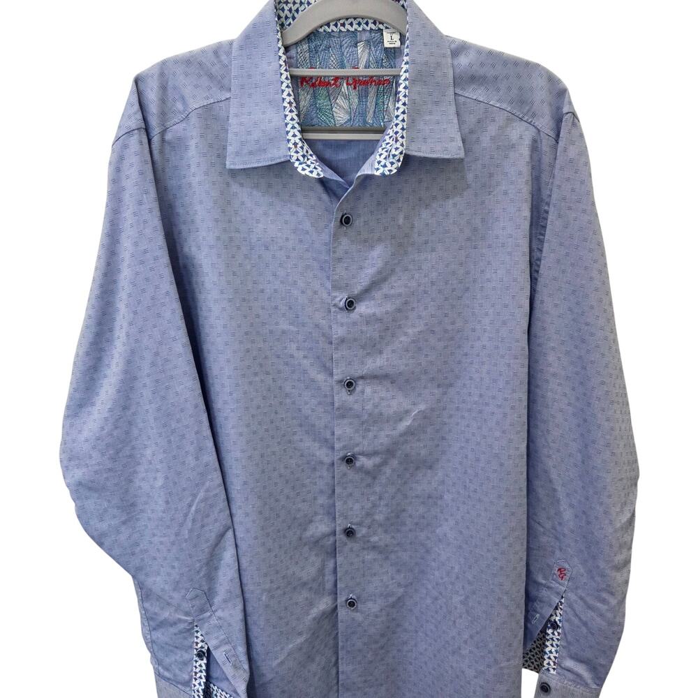 Robert Graham Long Sleeve Dress‎ Shirt, Size Large
